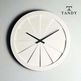 [TANDY] Modern 3D Wall Clock T3D24 – Low Noise 2-Hand Design, Open Face, 3D Effect Cutting for a Stylish Touch